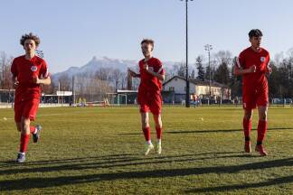 Ein Bild von 2022: Laurenz Lanthaler (links) und seine Kollegen im Nachwuchs von Red Bull Salzburg. Ein Bild von 2022: Laurenz Lanthaler (links) und seine Kollegen im Nachwuchs von Red Bull Salzburg.