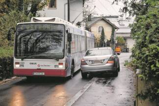 Die Einbahn in der Eichstraße ist nicht ohne Schwierigkeiten. 