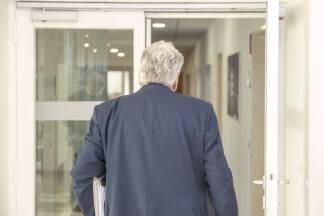 Peter Rassaerts musste als GSWB-Chef gehen. Der Moment seines Abtritts in der Zentrale.  