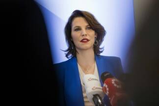Verfassungsministerin Karoline Edtstadler (ÖVP) am Donnerstag, 9. Jänner 2025, anlässlich eines Pressegespräches der ÖVP Salzburg. Verfassungsministerin Karoline Edtstadler (ÖVP) am Donnerstag, 9. Jänner 2025, anlässlich eines Pressegespräches der ÖVP Salzburg.