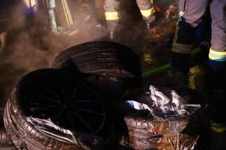 Bilder vom Einsatz der Berufsfeuerwehr. 
