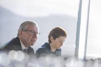 Landeshauptmann Wilfried Haslauer (ÖVP) und Landeshauptmann-Stv. Marlene Svazek (FPÖ) traten am Donnerstag vor die Medien.  