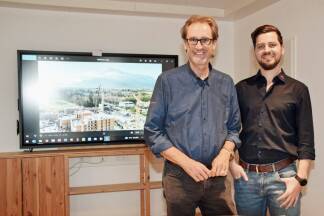 Dietmar Stampfer (l.) und Markus Lerchner haben das innovative Energiekonzept erarbeitet. 