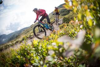 Mit dem Bike in Flachau unterwegs. 