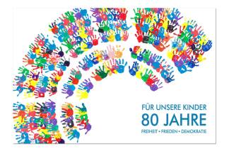 Diese Handabdrucke der Thalgauer Kinder sind im Flaggenentwurf von Künstlerin Höpflinger verarbeitet worden. Diese Handabdrucke der Thalgauer Kinder sind im Flaggenentwurf von Künstlerin Höpflinger verarbeitet worden.