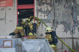 Großbrand bei Emco in Hallein-Rif. 