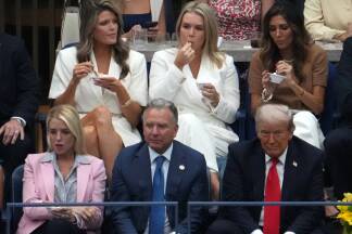 US-Präsident Donald Trump besuchte das Endspiel in New York. US-Präsident Donald Trump besuchte das Endspiel in New York.