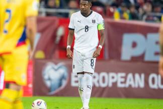 David Alaba scheiterte mit einem Freistoß. 