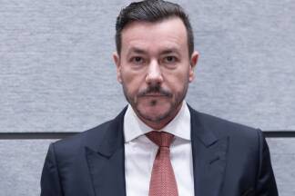 René Benko am ersten Verhandlungstag am Dienstag. René Benko am ersten Verhandlungstag am Dienstag.