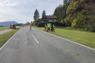 Bilder vom Unfalleinsatz auf der L245. 