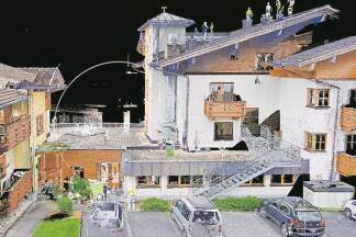 3D-Punktwolken-Darstellung eines Bauprojekts. (Phase 1) 