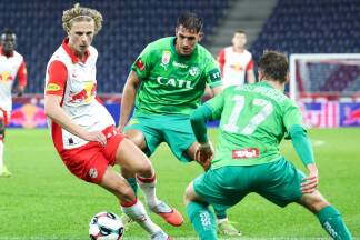 Maurits Kjaergaard (links) erzielte das 2:1 und bereitete das 3:1 vor.  Maurits Kjaergaard (links) erzielte das 2:1 und bereitete das 3:1 vor.