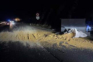 Die Feuerwehr Schwarzach entfernte das Ladegut mit Unterstützung von Gemeindemitarbeitern. Die Feuerwehr Schwarzach entfernte das Ladegut mit Unterstützung von Gemeindemitarbeitern.