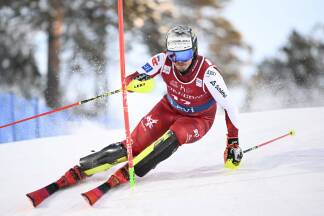 Manuel Feller verbesserte sich im zweiten Durchgang. Manuel Feller verbesserte sich im zweiten Durchgang.