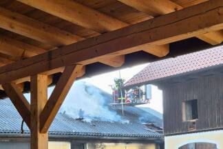 Bilder vom Feuerwehreinsatz in Feldkirchen. 