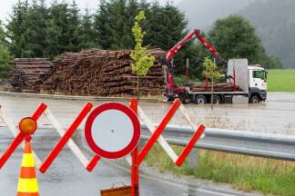 Hochwasser in Mittersill: Lage im Pinzgau entspannt sich Hochwasser in Mittersill: Lage im Pinzgau entspannt sich