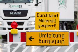 Hochwasser in Mittersill: Lage im Pinzgau entspannt sich Hochwasser in Mittersill: Lage im Pinzgau entspannt sich