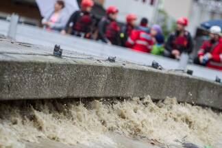 Hochwasser in Mittersill: Lage im Pinzgau entspannt sich Hochwasser in Mittersill: Lage im Pinzgau entspannt sich
