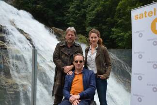 Florian Teichtmeister (vorne), Michael Fitz und Fanny Krausz.  Florian Teichtmeister (vorne), Michael Fitz und Fanny Krausz.