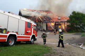 Vollbrand eines Hauses am Gaisberg. 