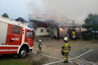 Vollbrand eines Hauses am Gaisberg. 