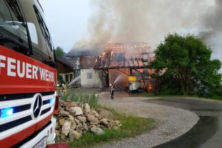 Vollbrand eines Hauses am Gaisberg. 