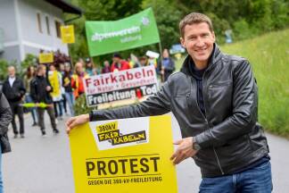 Franz Fuchsberger führt den Protest an.  