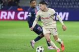 Amar Dedic (r., gegen Bradley Barcola) spielte in der Innenverteidigung. 