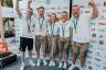 Die Medaillengewinner fast komplett: Jakob Schubert, Lukas Mähr, Jessica Pilz, Lara Vadlau und Valentin Bontus feierten im Austria House gemeinsam. Michaela Polleres ist schon abgereist.  