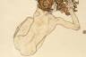 Egon Schiele: 'Kauernder Rückenakt' 