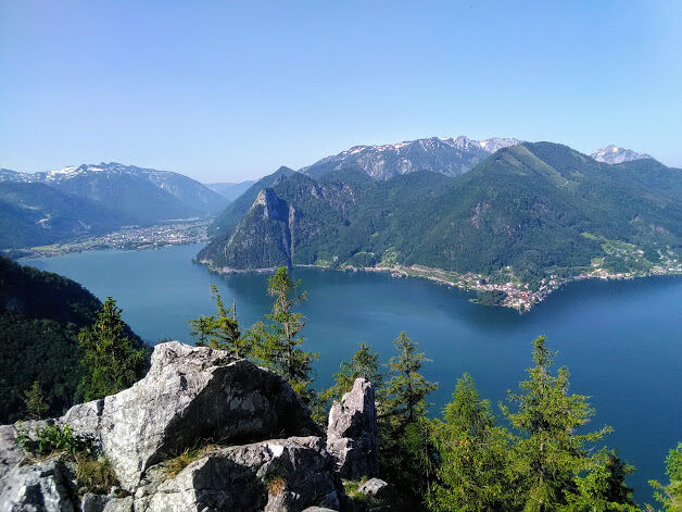 Ebensee und Traunkirchen vom Kleinen Schönberg