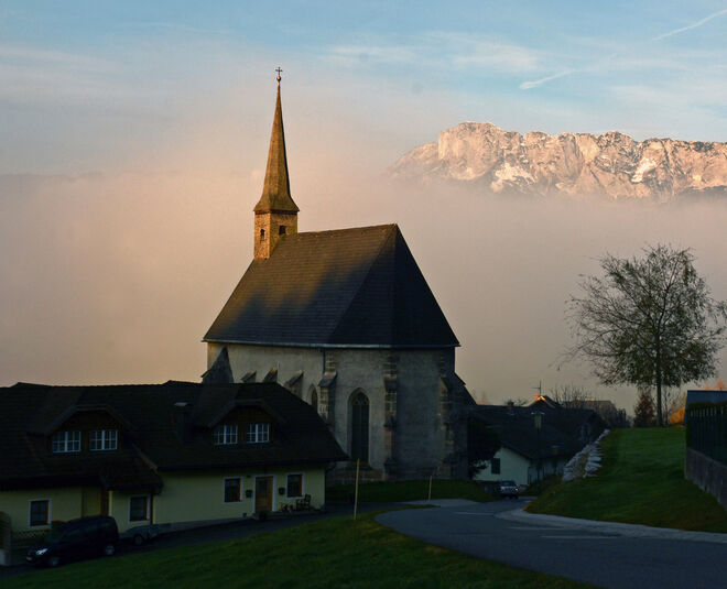 Morgennebel (Kirche St.Margarethen/Vigaun)