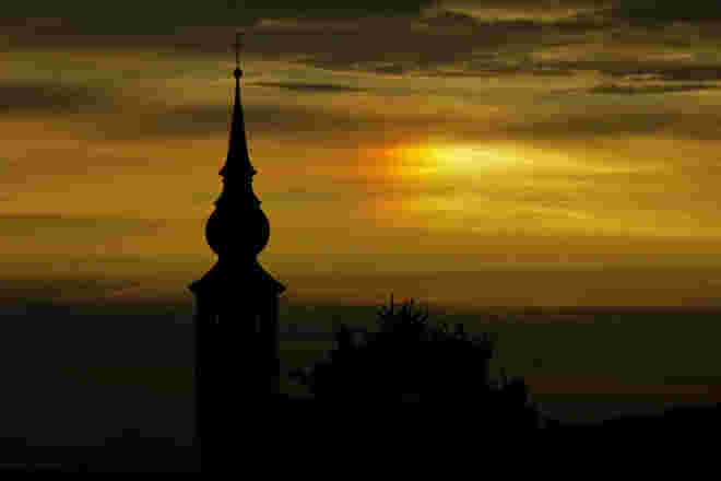 Lichtphänomen am Abendhimmel