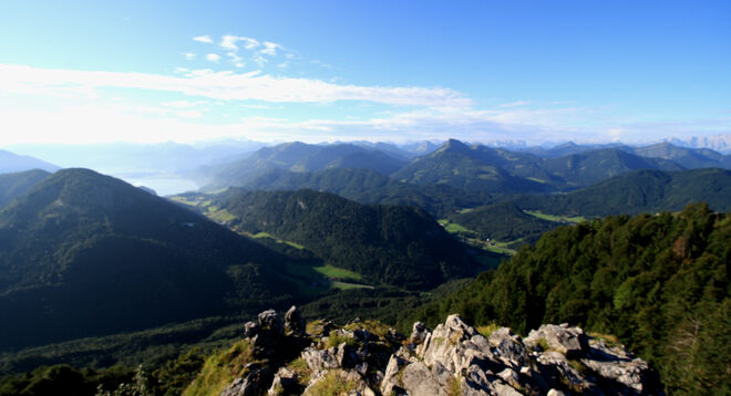 Auf dem Schober im Morgenlicht