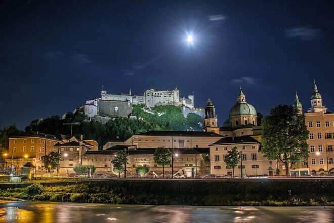 Vollmond Nacht in Salzburg