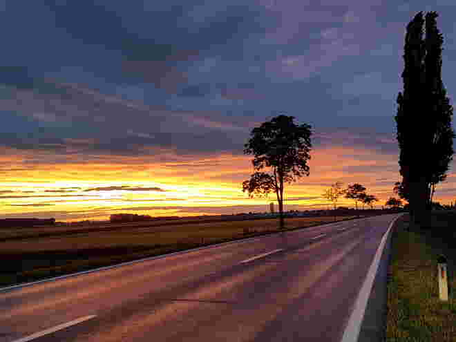 Marchfeld in goldener Abendglut