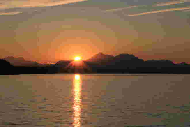 Die Sonne sinkt