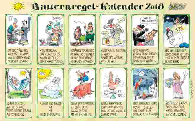 Bauernregel-Kalender 2018