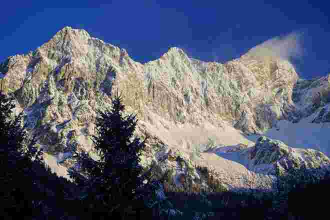 Blick zum Dachsteinmassiv