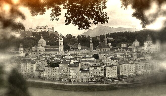 Salzburg auf Nassplatte (Montage Analog digit. )
