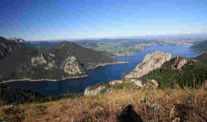 Der Rötelstein am Traunsee