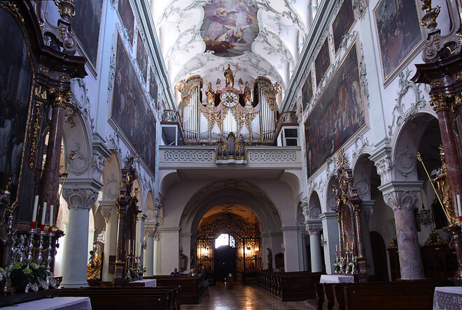 Die Orgelempore von St. Peter, Salzburg