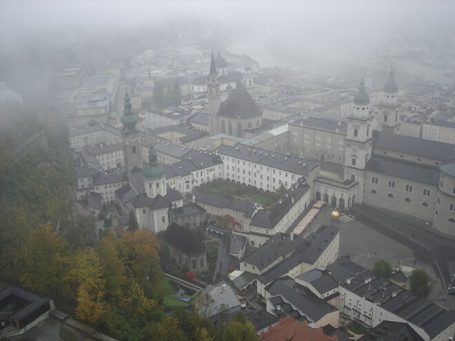 Salzburg bei Nebel
