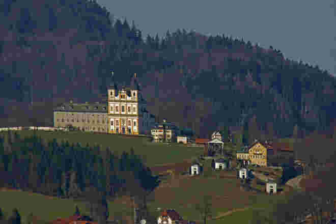 Maria-Plain vom Mönchsberg aus