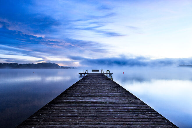 der Steg am Wallersee ...