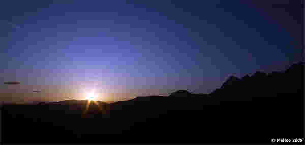 Sonnenuntergang hinter dem Rossbrand