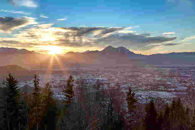 Sonnenuntergang Salzburg