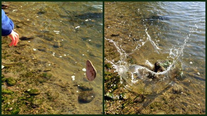 Steine werfen ;-) macht Spaß