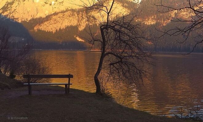 Ein stimmungsvoller Abend am See