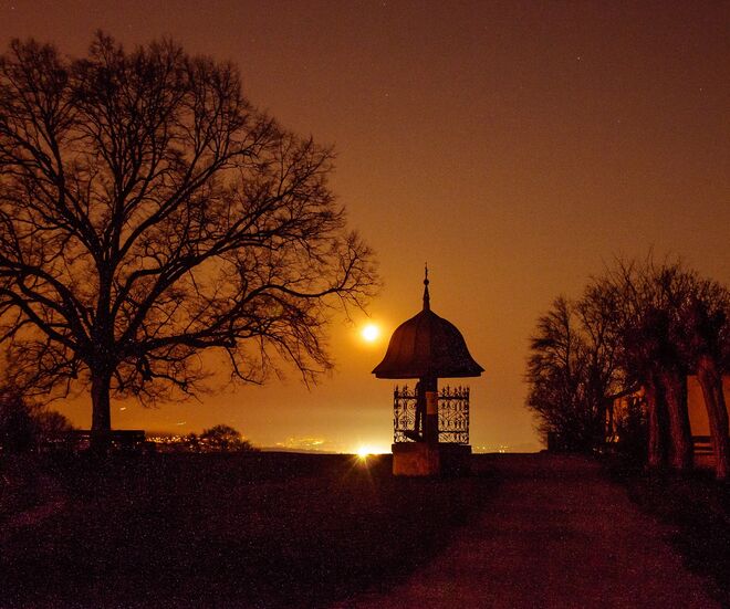 Maria Plain vor Sonnenaufgang